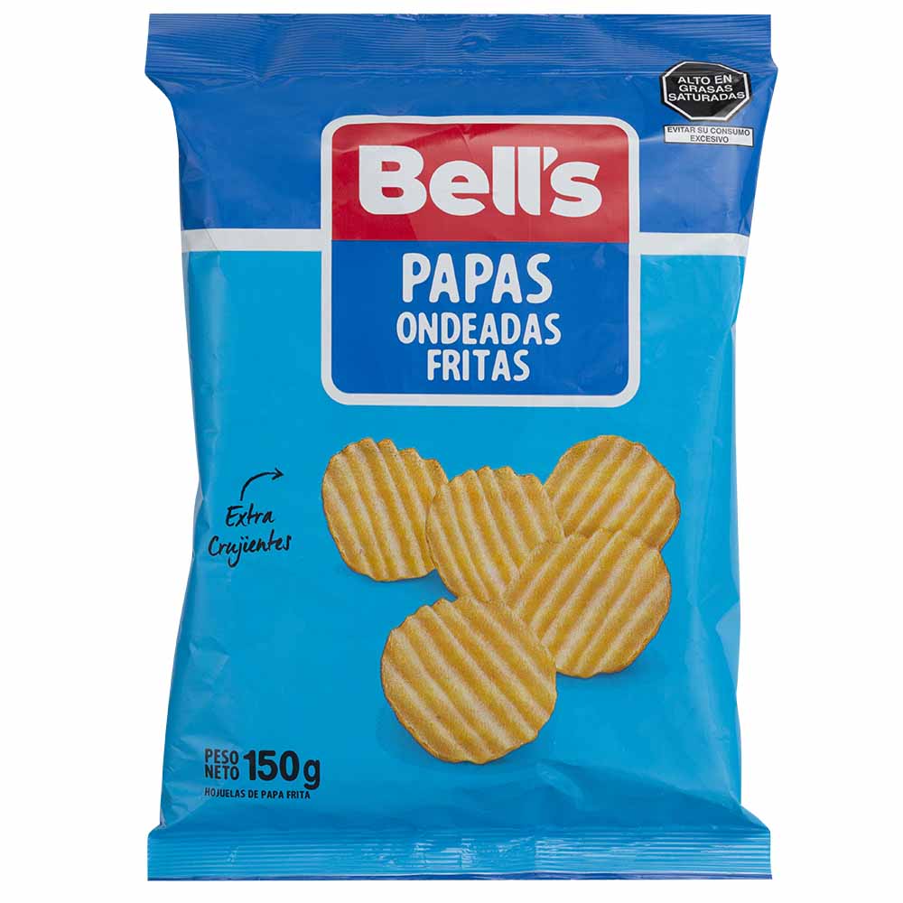 Hojuelas de Papas Fritas BELL'S Onduladas Bolsa 150g