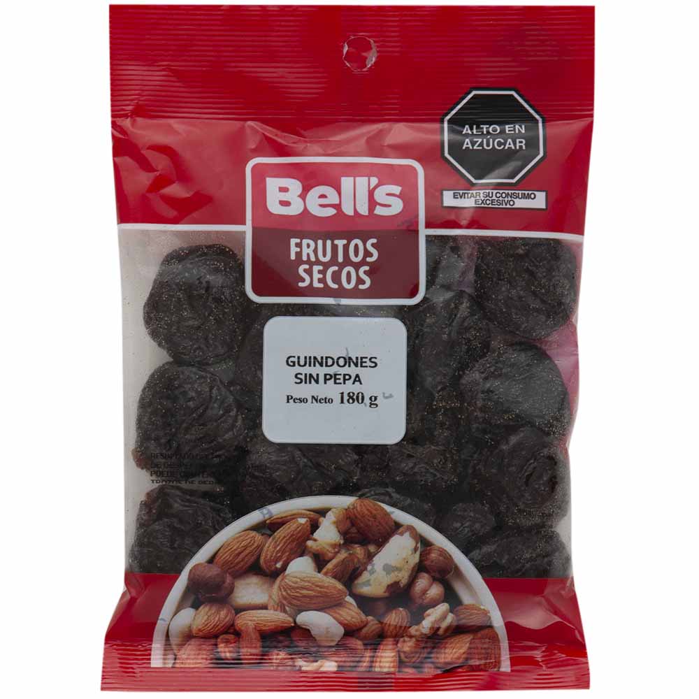 Piqueo BELL'S Guindones medianos sin pepa Bolsa 180Gr
