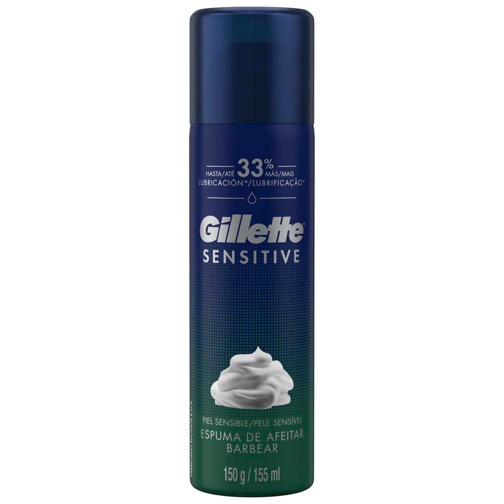 Espuma de Afeitar GILLETTE Foamy Sensitive Frasco 150g