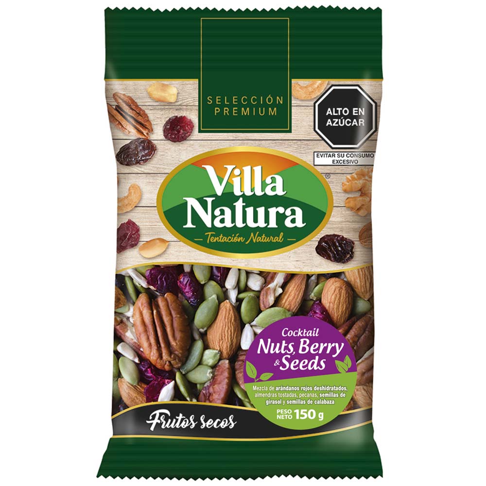 Cocktail de Nueces VILLA NATURA Berry & Seeds Bolsa 150g