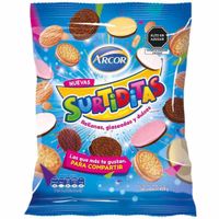 Galletas Surtiditas ARCOR Rellenas, Glaceadas y Dulces Bolsa 400g