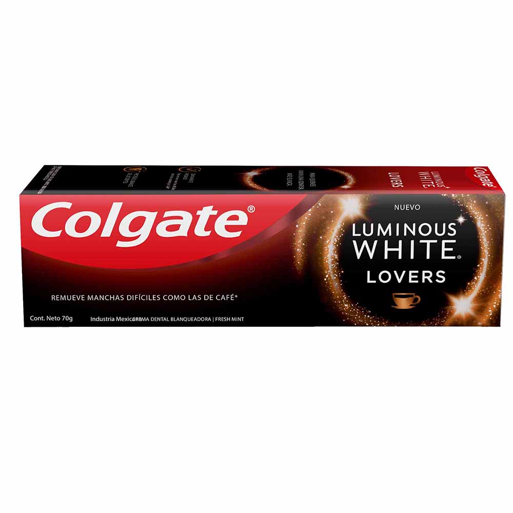 Pasta Dental COLGATE Luminous White Lovers Café Tubo 70g