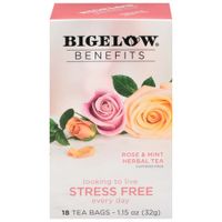 Infusión BIGELOW Herbal Tea Benefits Rose & Mint Caja 18un