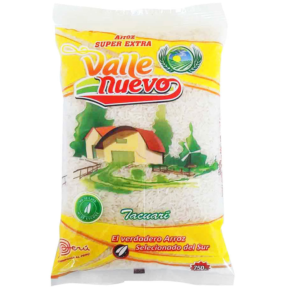 Arroz Súper Extra VALLE NUEVO Bolsa 750g