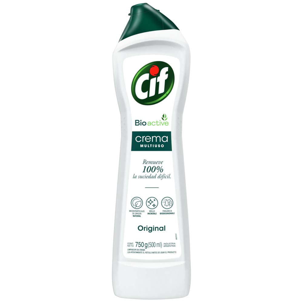 Limpiador en Crema CIF Bioactive Original Botella 750g