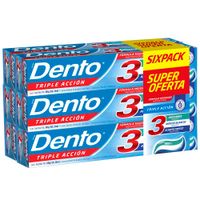 Pasta Dental DENTO Triple Acción 6Pack Tubo 80g