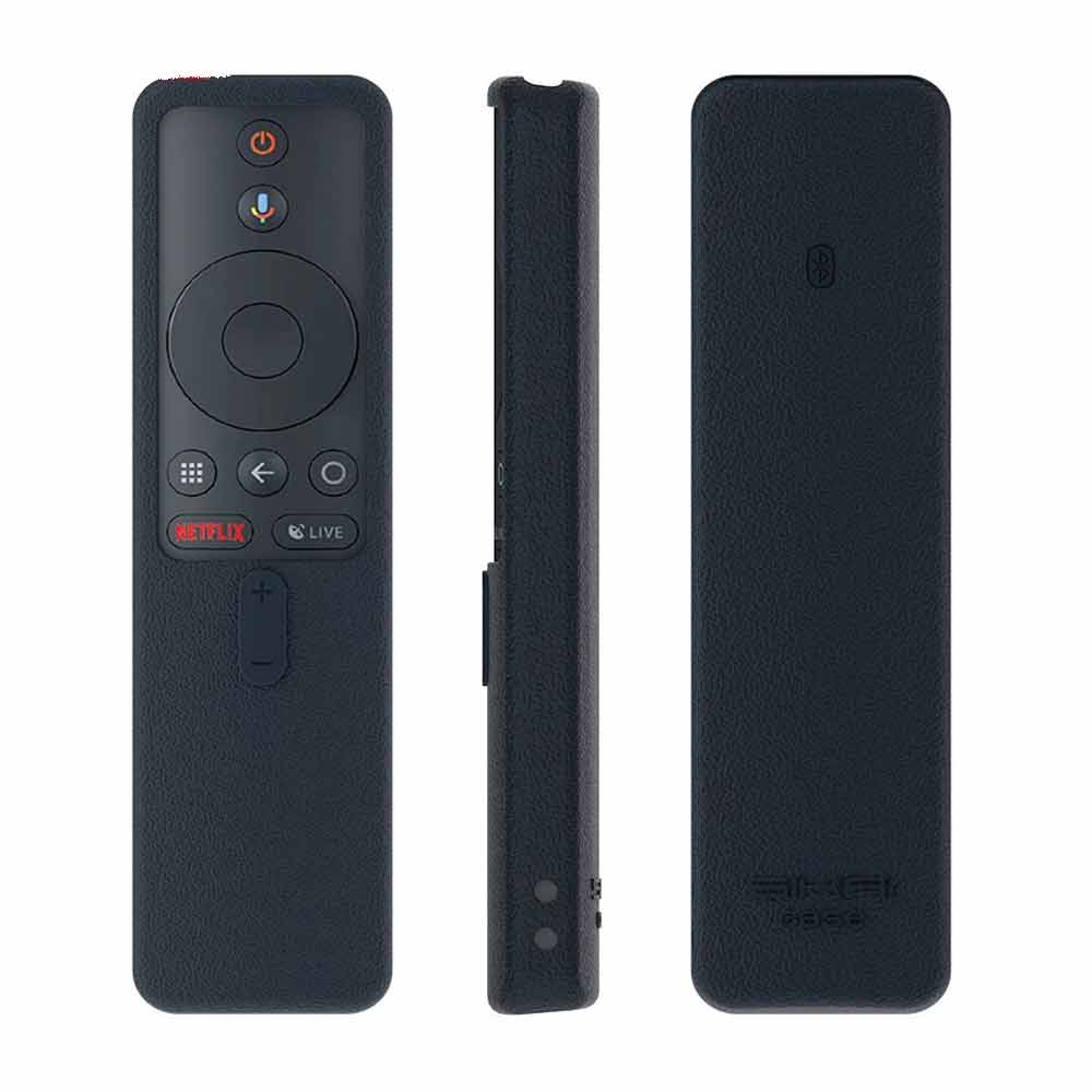 Funda de silicona Kuzler para control remoto Mi Box S, ligera, a prueba de golpes, antideslizante, color negro