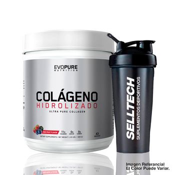 Colageno-Hidrolizado-Evopure-500gr-Frutos---Shaker