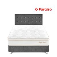 Juego de Dormitorio Paraíso Royal Prince King Acero + 2 almohadas viscoelásticas + protector