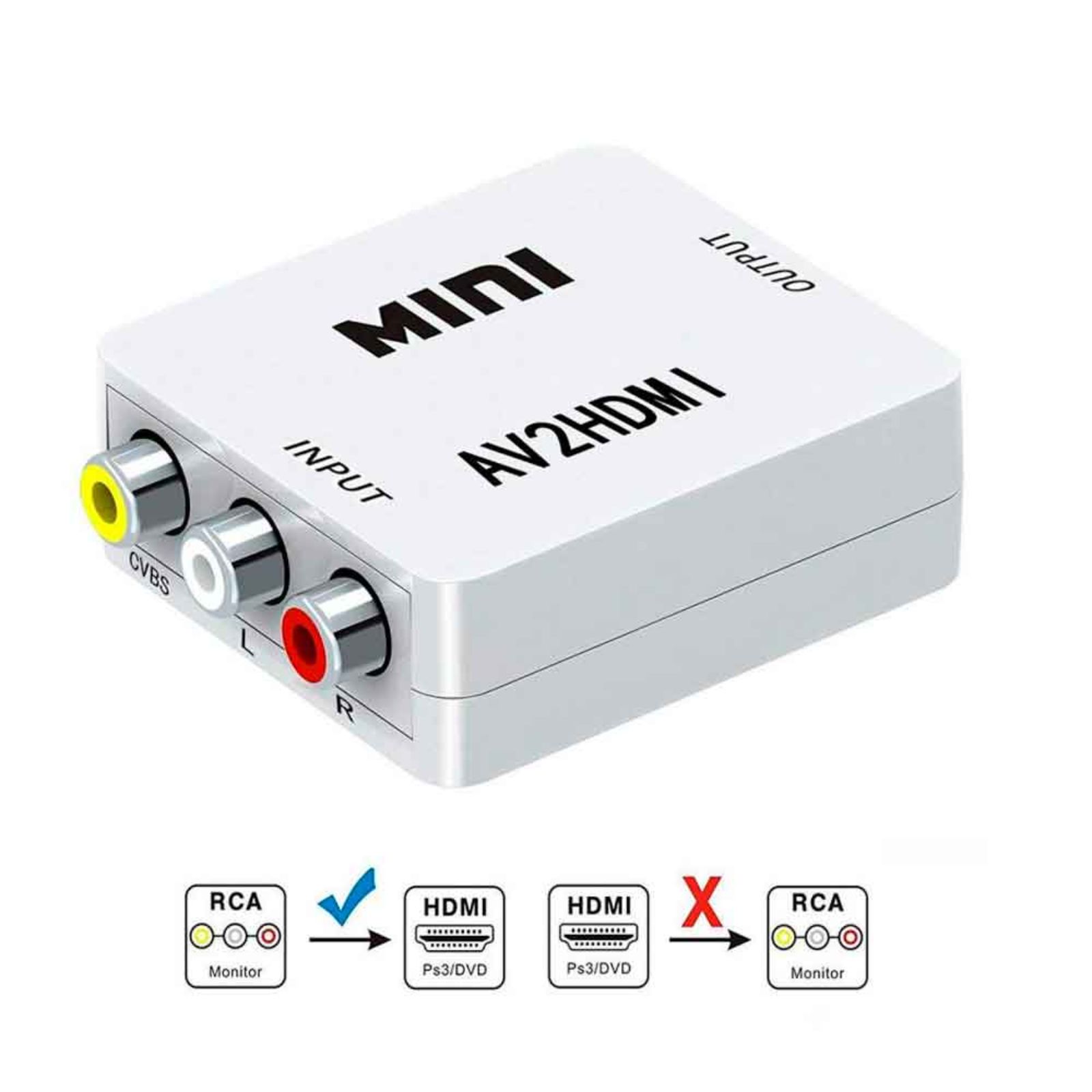 Convertidor RCA a HDMI Video Full HD