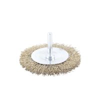 Carda circular vástago 3"" Cerda gruesa 0.30 acero latonado TC5109