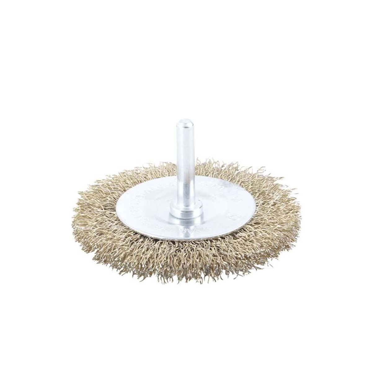 Carda circular vástago 3"" Cerda gruesa 0.30 acero latonado TC5109