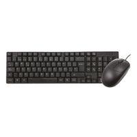 Kit alámbrico Teraware teclado y mouse, membrana, conexión usb, negro