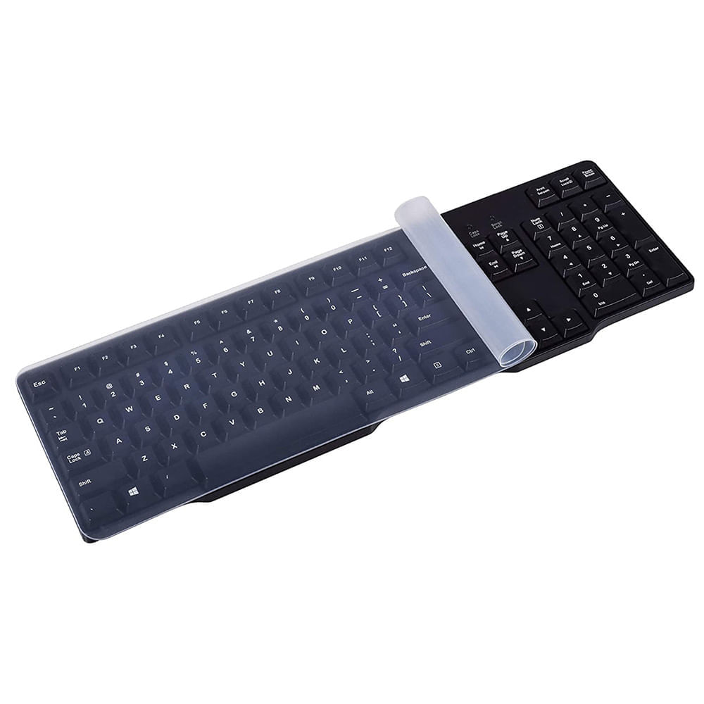 Protector de silicona para teclado 17"" Teraware, transparente