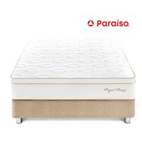 Cama Paraíso Royal Prince 2 Plazas Champagne + 2 almohadas viscoelásticas + protector
