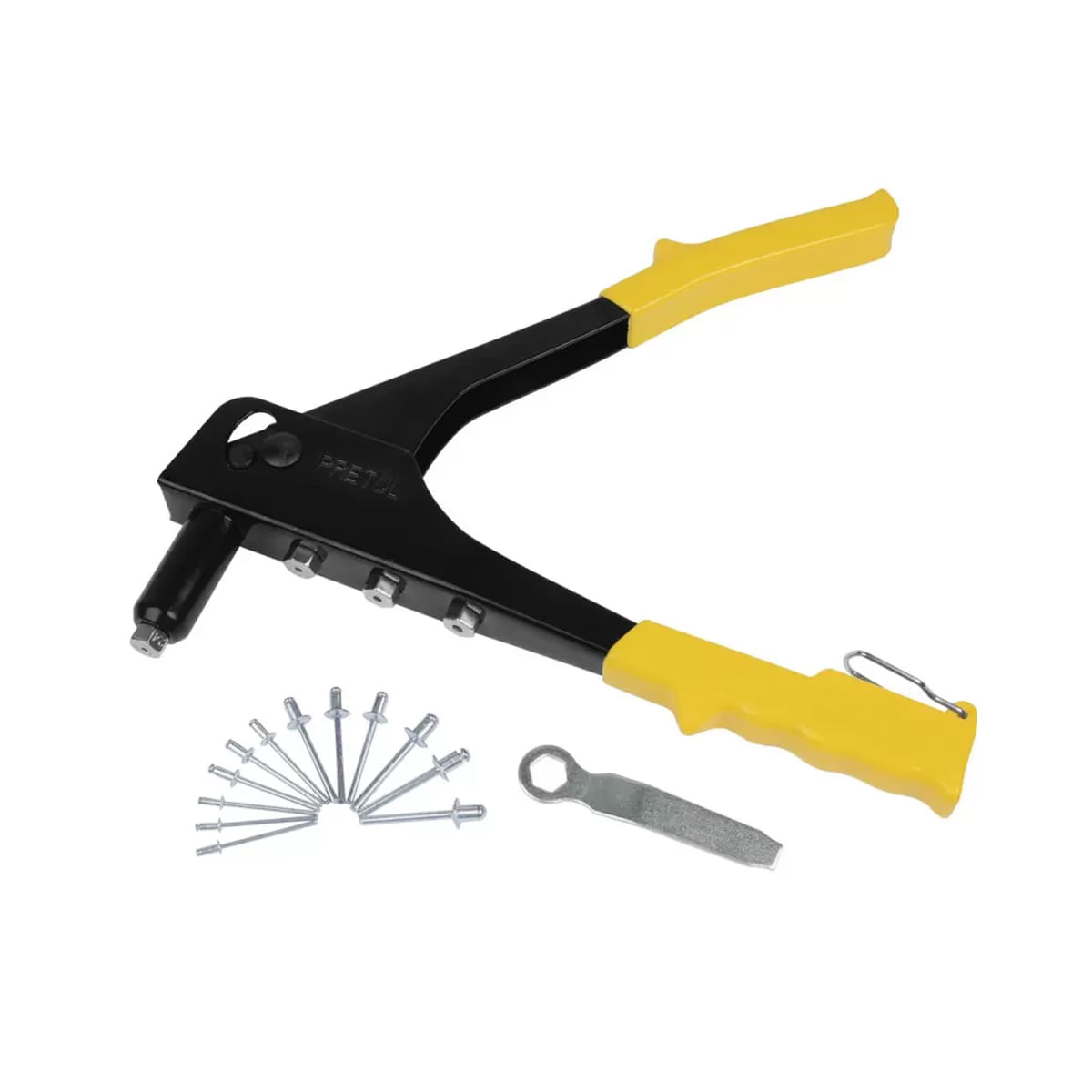 Remachadora manual de 10"" con 4 boquillas con remaches - 22851 Pretul