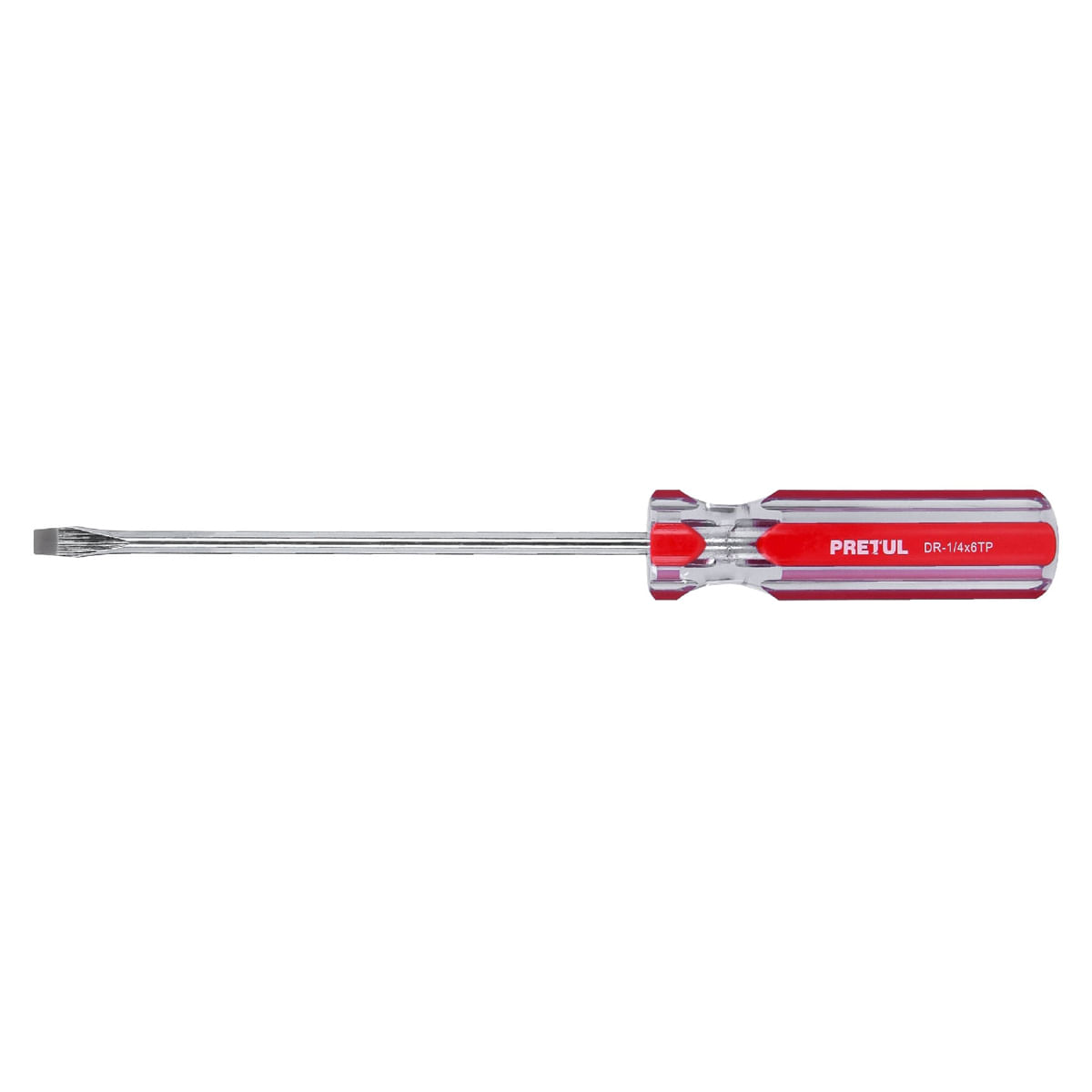 Desarmador con punta plana de 1/4"" x 8"" - 21460 Pretul