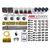 Kit 14 Cámaras de Seguridad Hikvision 06 Camara Audio Incorporado Full HD 1080p