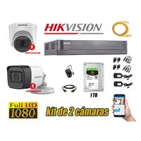 Kit 2 Cámaras de Seguridad Hikvision 2 Camara Audio Incorporado Full HD 1080p
