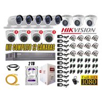 Kit 12 Cámaras de Seguridad Hikvision 04 Camara Audio Incorporado Full HD 2mp