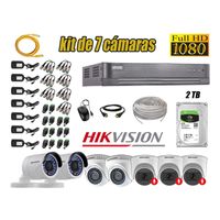 Kit 7 Cámaras de Seguridad Hikvision 03 Camara Audio Incorporado Full HD 2mp