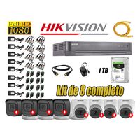 Kit 8 Cámaras de Seguridad Hikvision con Audio Incorporado Full HD 1080p
