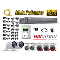Kit 7 Cámaras de Seguridad Hikvision 03 Camara con Audio Incorporado Full HD 1080p