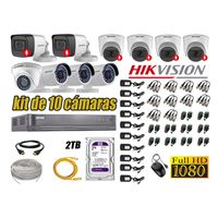 Kit 10 Cámaras de Seguridad Hikvision 06 Camara Audio Incorporado Full HD 2mp