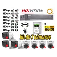 Kit 7 Cámaras de Seguridad Hikvision con Audio Incorporado Full HD 1080p