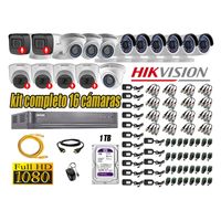 Kit 16 Cámaras de Seguridad Hikvision 06 Camara Audio Incorporado Full HD 1080p