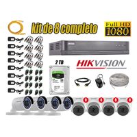 Kit 8 Cámaras de Seguridad Hikvision 04 Camara Audio Incorporado Full HD 2mp