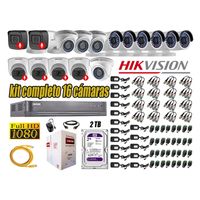 Kit 16 Cámaras de Seguridad Hikvision 06 Camara Audio Incorporado Full HD 2mp
