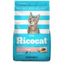 Comida para Gatos RICOCAT Gatito Carne, Pescado y Leche Bolsa 3Kg