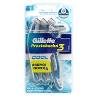 Máquina para Afeitar GILLETTE Prestobarba 3 Cool Paquete 4un