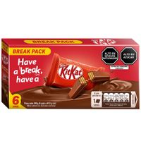 Chocolate NESTLÉ Kit Kat Paquete 6un