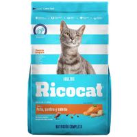 Comida para Gatos RICOCAT Pollo, Sardina Y Salmón Bolsa 3KG