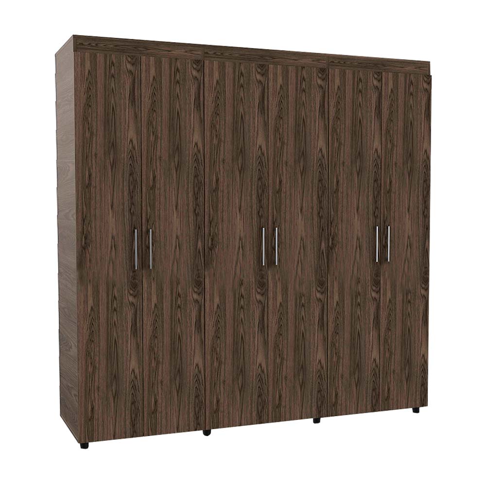 Ropero Amatista 6 puertas 2 cajones color Madera