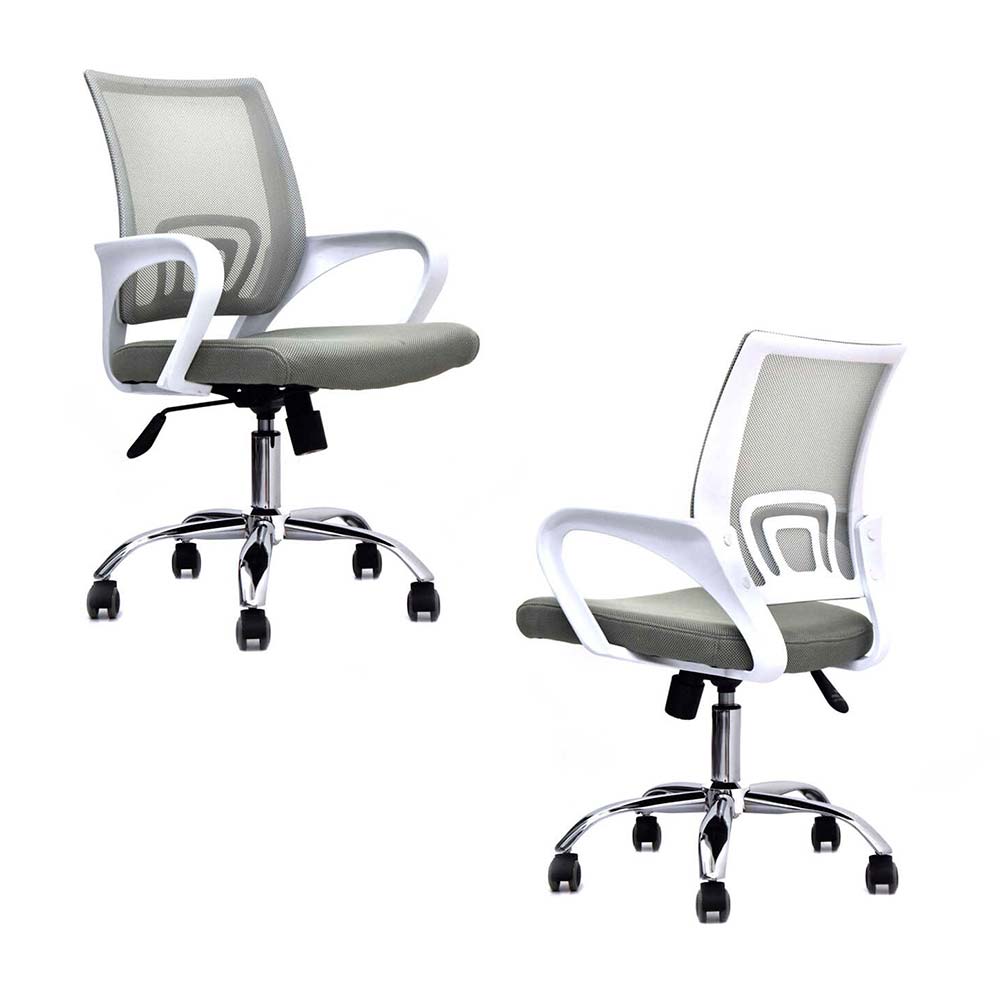 Set X 2 Sillas De Escritorio Atlantis Gris Bonno