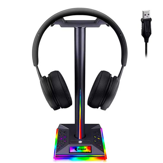 Soporte para Audifonos Gaming Redragon HA300 Scepter Pro RGB Negro