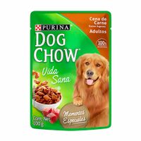 Comida para Perros DOG CHOW Adultos Cena de Carne Pouch 100g