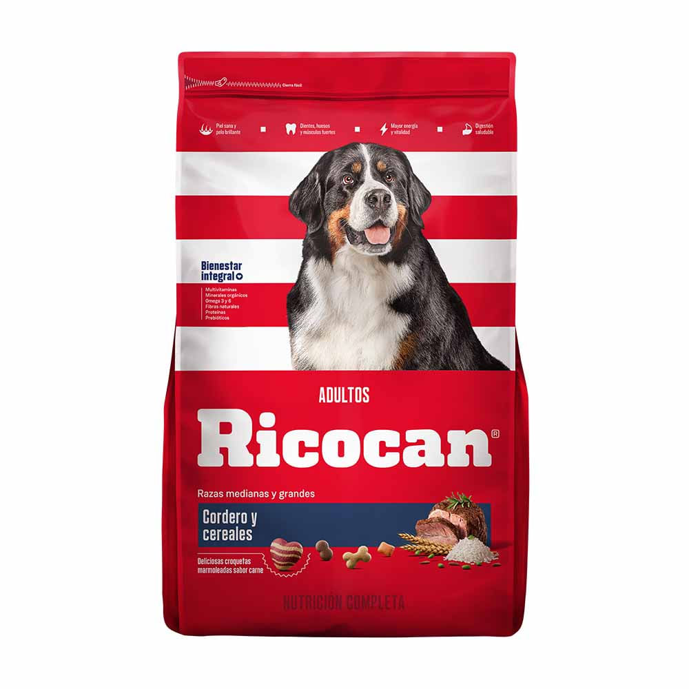 Comida para Perros RICOCAN Adultos Razas Medianas y Grandes Bolsa 1Kg