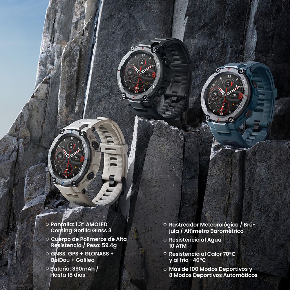 Amazfit T-Rex Pro Reloj Smartwatch Azul Acero