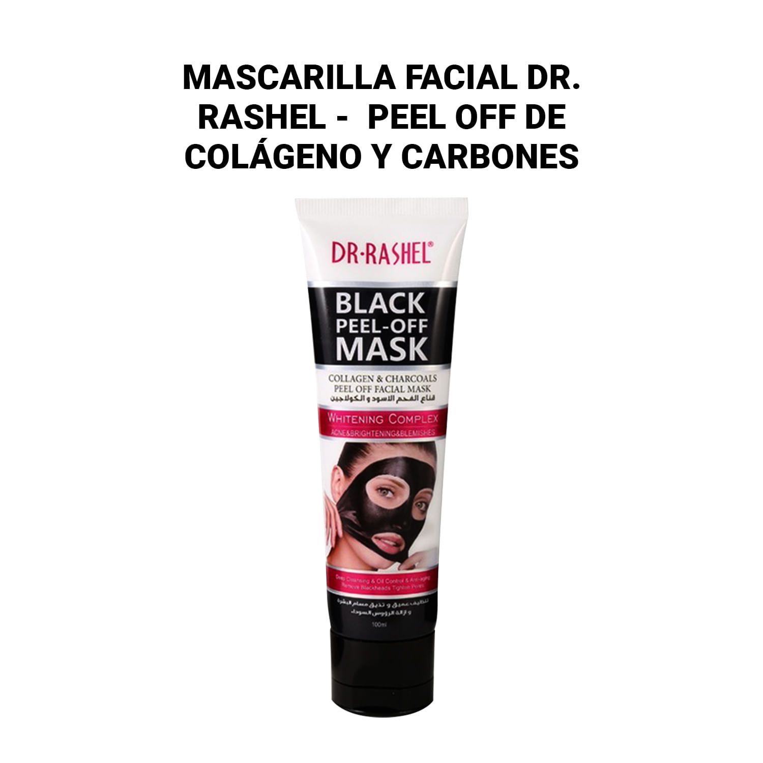 Mascarilla facial Dr. Rashel - peel off de colágeno y carbones