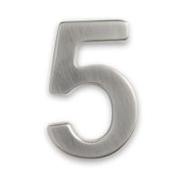 Número 5  en níquel mate