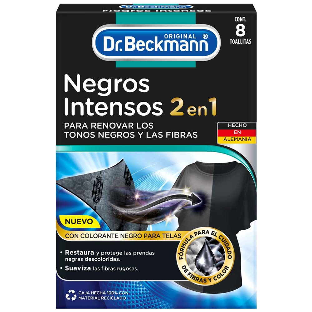 Aditivo de Lavado DR BECKMANN Negros Intensos Caja 8un