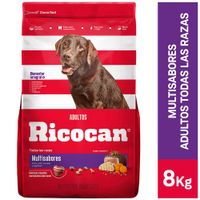 Comida para perros RICOCAN Adultos todas las razas multisabores Bolsa 8Kg