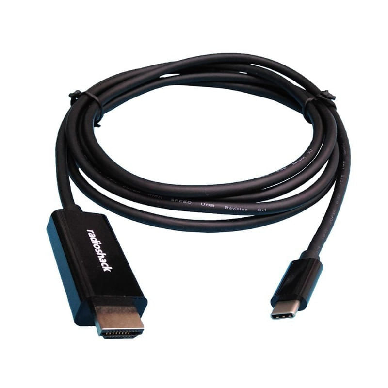 Cable tipo c a hdmi Radioshack 90 cm, negro