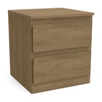 Velador Viena 2 cajones sin tirador Maple