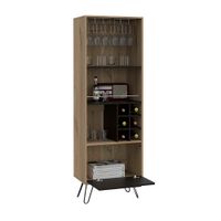Bar alto Audra Nature y negro madera