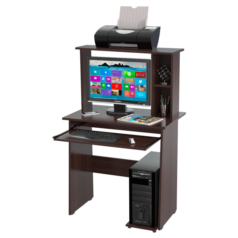 Escritorio Computo Estante Wengue